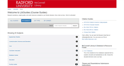 Desktop Screenshot of libguides.radford.edu