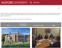 Tablet Screenshot of jobs.radford.edu
